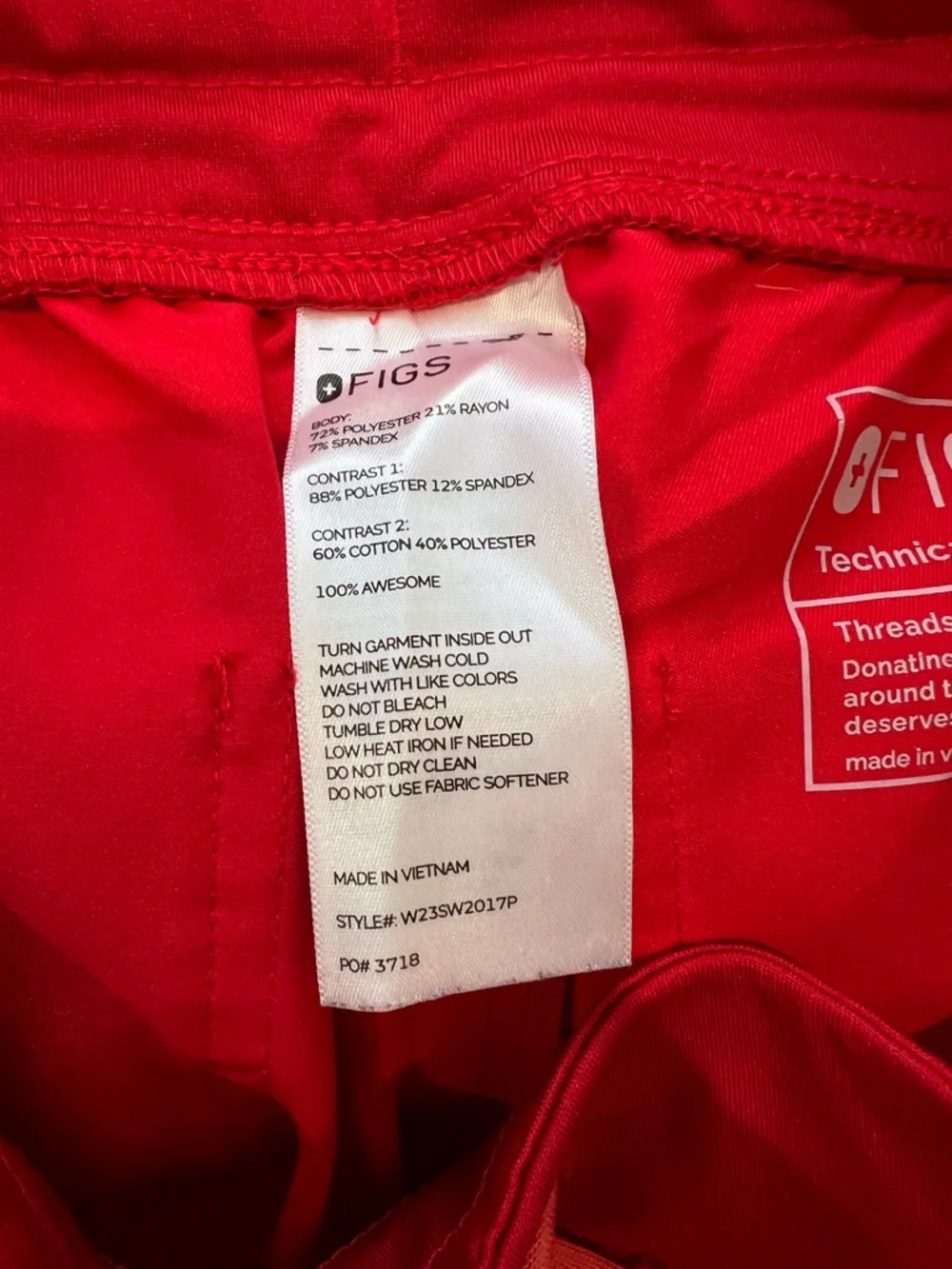 Pop Red FIGS Limited Edition Scrub Matching Set Montex Top Zamora Jogger Pants